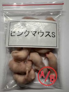 冷凍ピンクマウスS（約2.5cm）Ａ/Ｂ級品/10匹