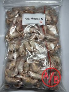 冷凍ピンクマウスM（約3cm）Ａ/Ｂ級品/100匹